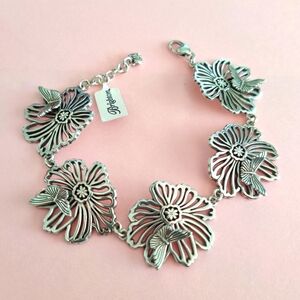 Brighton Enchanted Garden Flower Butterfly Bracelet